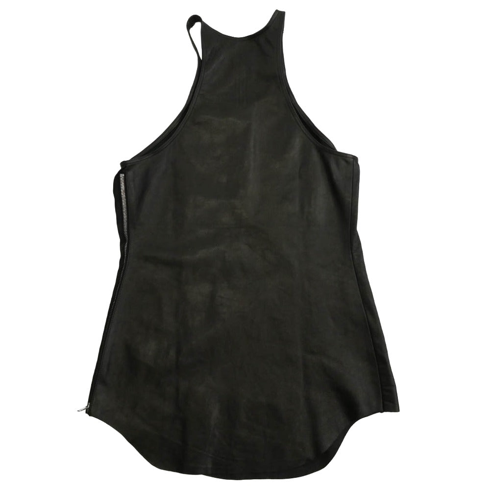 Rick Owens リックオウエンス 24SS RP01D2121-LNV LIDO期 ノースリーブ レザー タンクトップ ブラック系 40【中古】