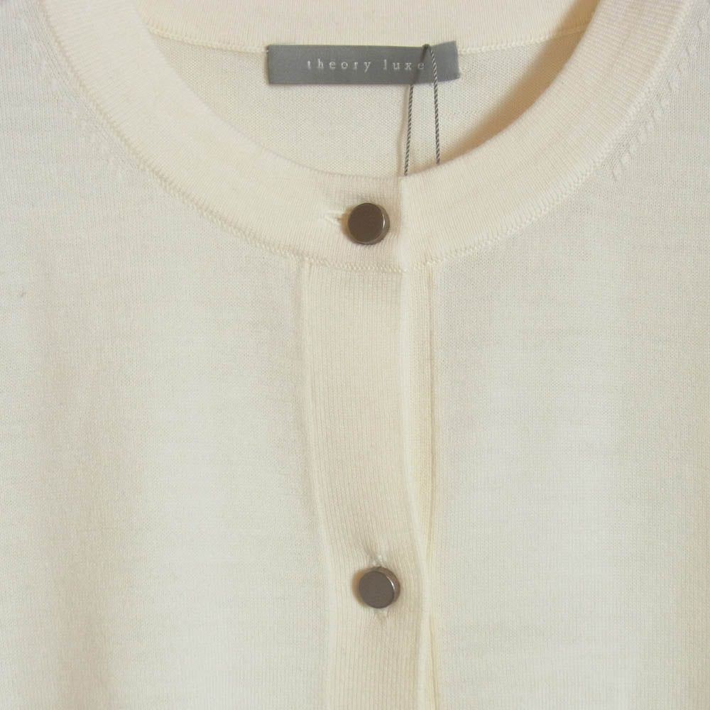 theory セオリー luxe リュクス カーディガン オフホワイト系 38【極上美品】【中古】