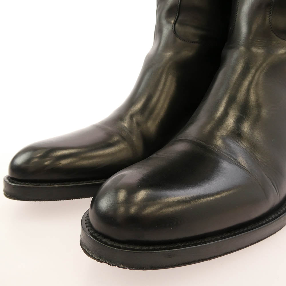 SARTORE サルトル バックジップ レザー ロング ブーツ ブラック系 35.5【中古】
