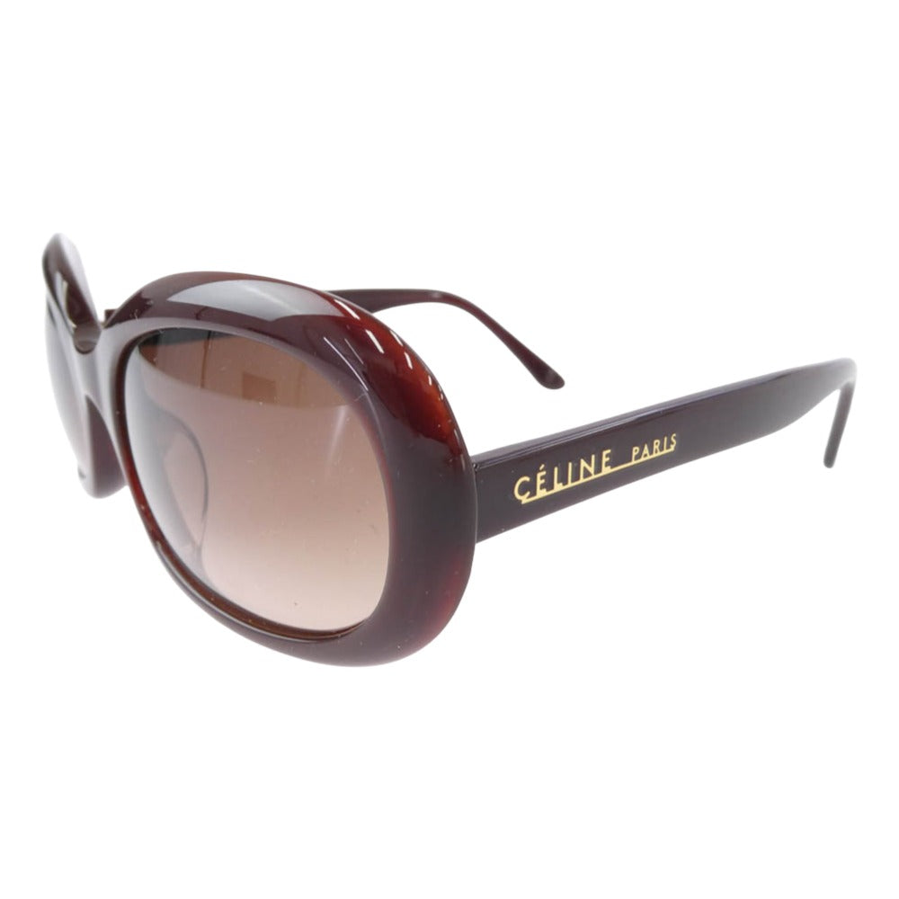 美品 セリーヌ サングラス SC1761G オーバル ブラウン 57□20 CELINE セリーヌ SC 1761G サングラス 眼鏡 ブラウン系 0958 57□20