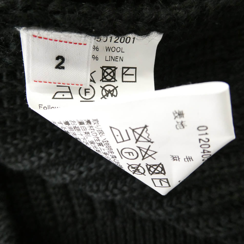 VISVIM ビズビム 20AW 120405012001 0120405012001 AMPLUS CREW L/S W/L ニット セーター ブラック系 2【中古】