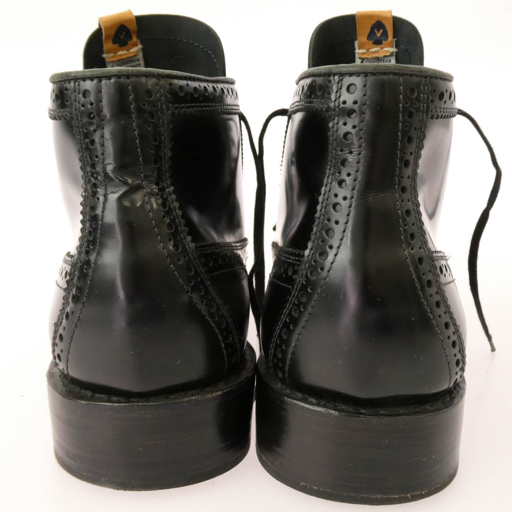 VISVIM ビズビム 116202002007 0116202002007 PATRICIAN MID WT-FOLK ウィングチップ レースアップ ブーツ ブラック系 US10【中古】