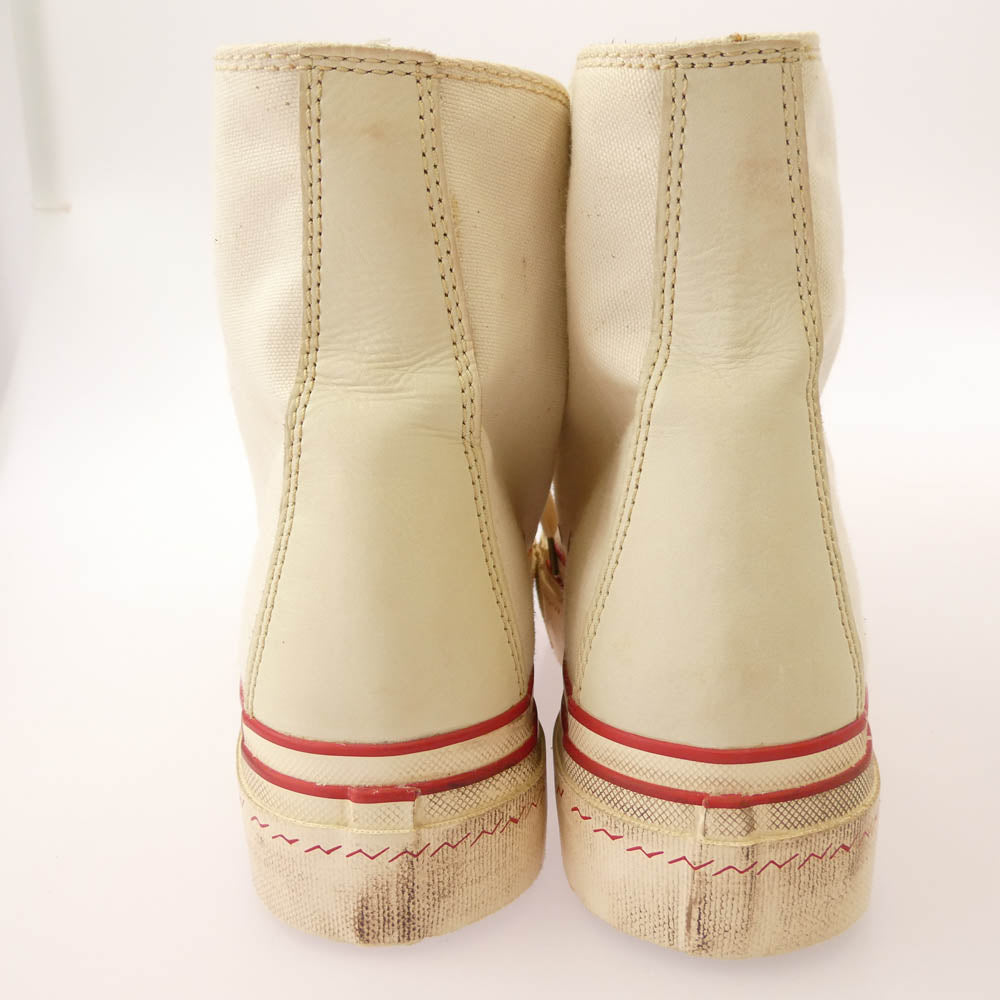 VISVIM ビズビム 120201001003 0120201001003 SKAGWAY HI PATTEN ダメージ加工 キャンバス ハイカット スニーカー ホワイト系 US10【極上美品】【中古】