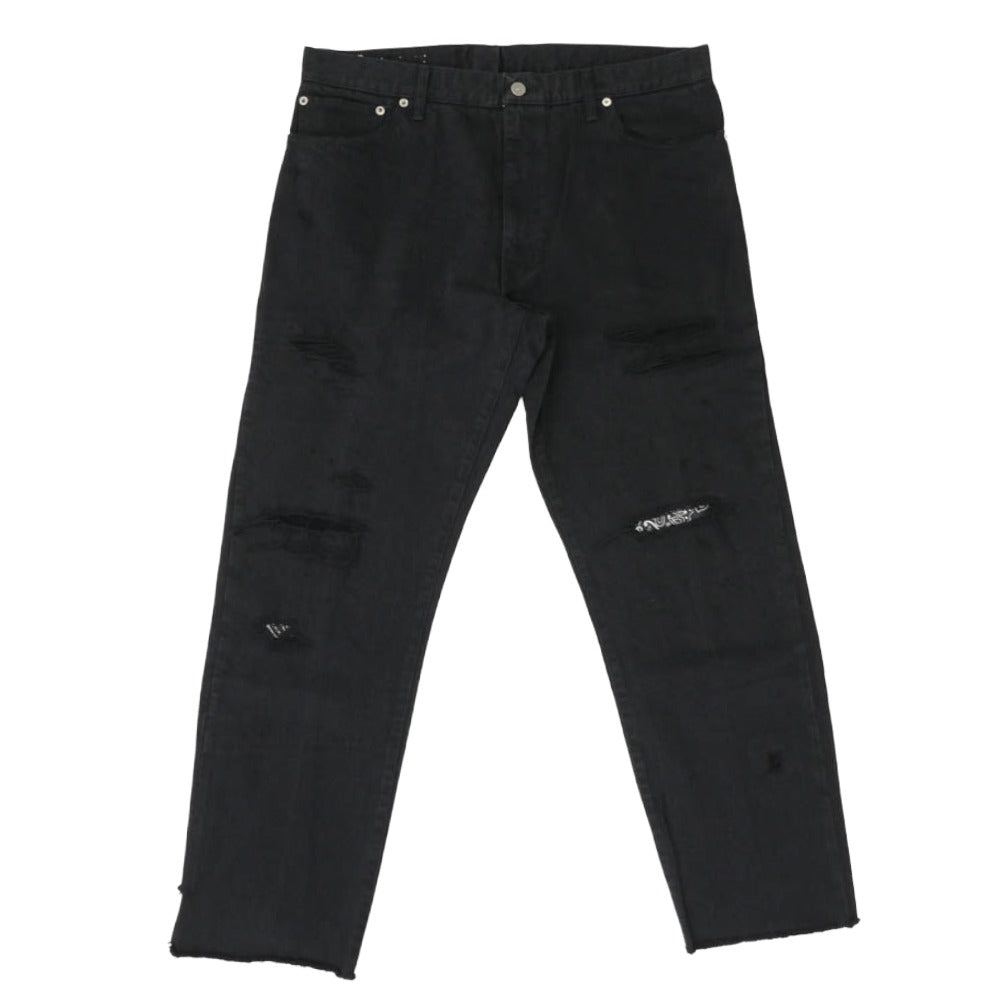 VISVIM ビズビム 20SS 222905005003 0222905005003 ICT JOURNEYMAN PANTS BLK TACKED CRASH ジャーニーマン クラッシュ ダメージ加工 デニムパンツ ブラック系 4【中古】