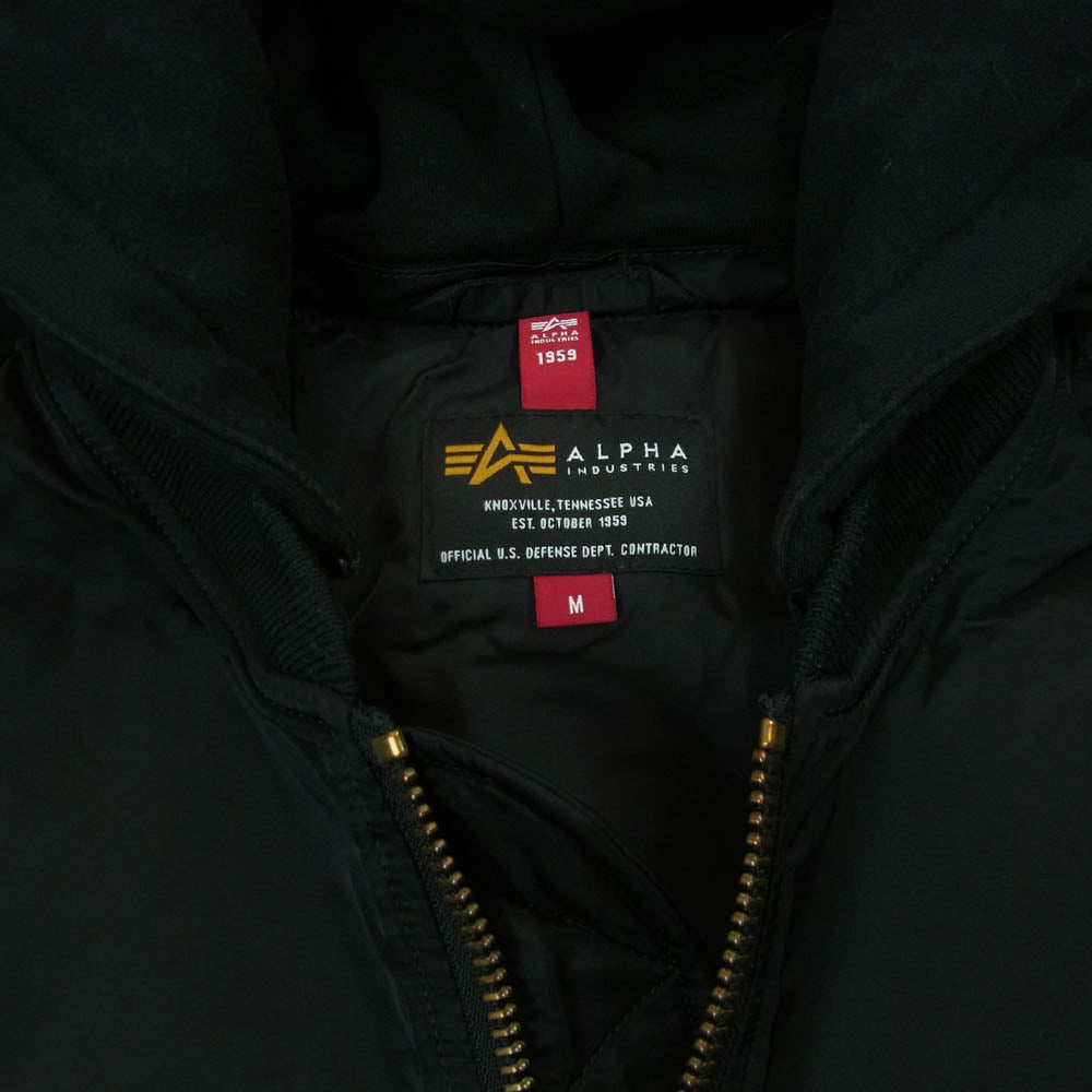 ALPHA アルファ MA-1 NATUS Flight JACKET フライトジャケット ブルゾン 中国製 ブラック系 M【中古】