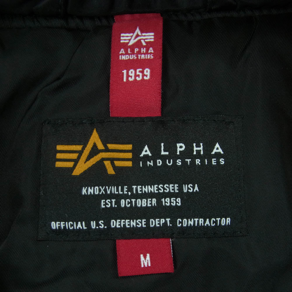 ALPHA アルファ MA-1 NATUS Flight JACKET フライトジャケット ブルゾン 中国製 ブラック系 M【中古】