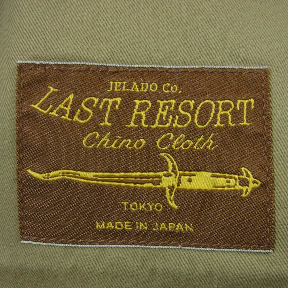 JELADO ジェラード AG94341A 41 Khaki Lastresort Chino Cloth カーキ ラストリゾート チノ クロス トラウザース パンツ カーキ系 サンドベージュ系 S【新古品】【未使用】【中古】