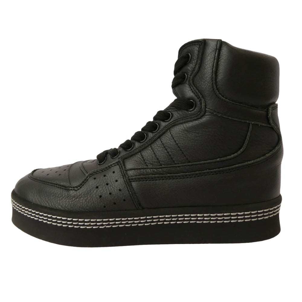 Y's Yohji Yamamoto ワイズ ヨウジヤマモト 22SS YG-E40-732-1 サイドジップ ハイカット スニーカー ブラック系 1【中古】