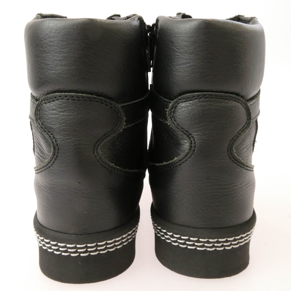 Y's Yohji Yamamoto ワイズ ヨウジヤマモト 22SS YG-E40-732-1 サイドジップ ハイカット スニーカー ブラック系 1【中古】