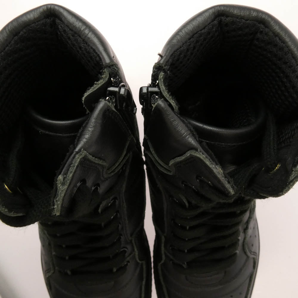 Y's Yohji Yamamoto ワイズ ヨウジヤマモト 22SS YG-E40-732-1 サイドジップ ハイカット スニーカー ブラック系 1【中古】