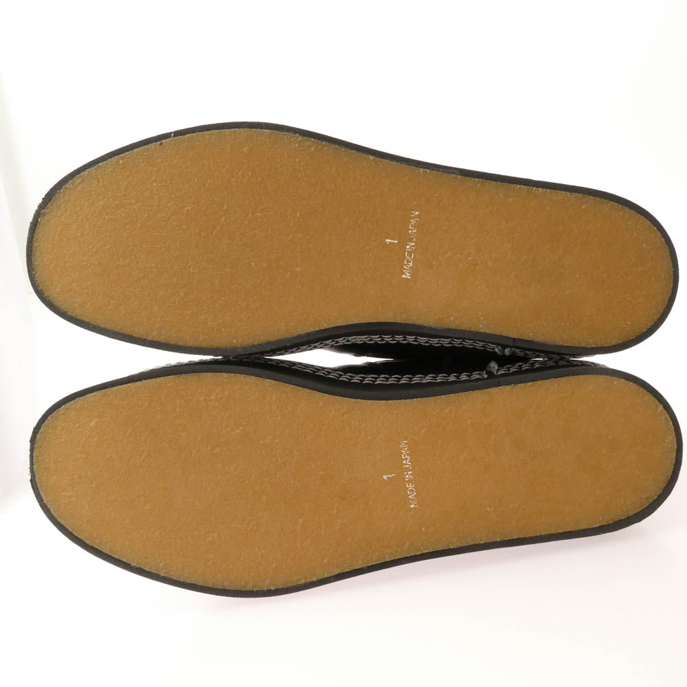 Y's Yohji Yamamoto ワイズ ヨウジヤマモト 22SS YG-E40-732-1 サイドジップ ハイカット スニーカー ブラック系 1【中古】