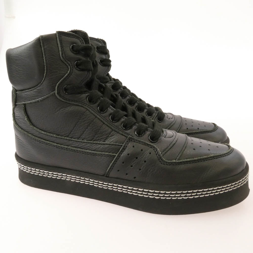 Y's Yohji Yamamoto ワイズ ヨウジヤマモト 22SS YG-E40-732-1 サイドジップ ハイカット スニーカー ブラック系 1【中古】