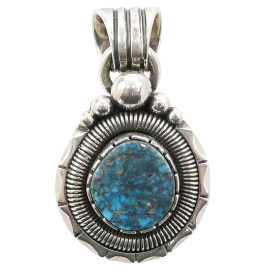 ウィルバンデバー Navajo ナバホ族 レッドマウンテン ターコイズ ペンダントトップ 小 シルバー系 ブルー系【中古】