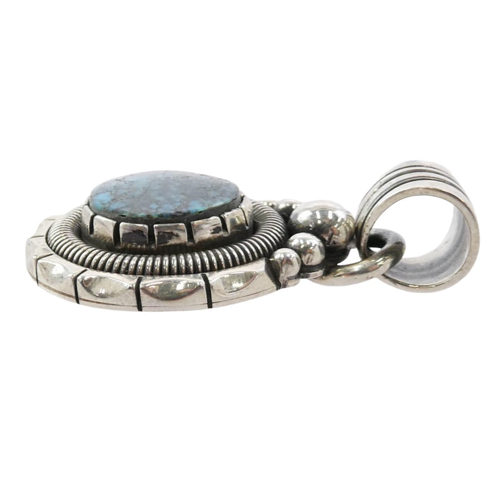 ウィルバンデバー Navajo ナバホ族 レッドマウンテン ターコイズ ペンダントトップ 小 シルバー系 ブルー系【中古】