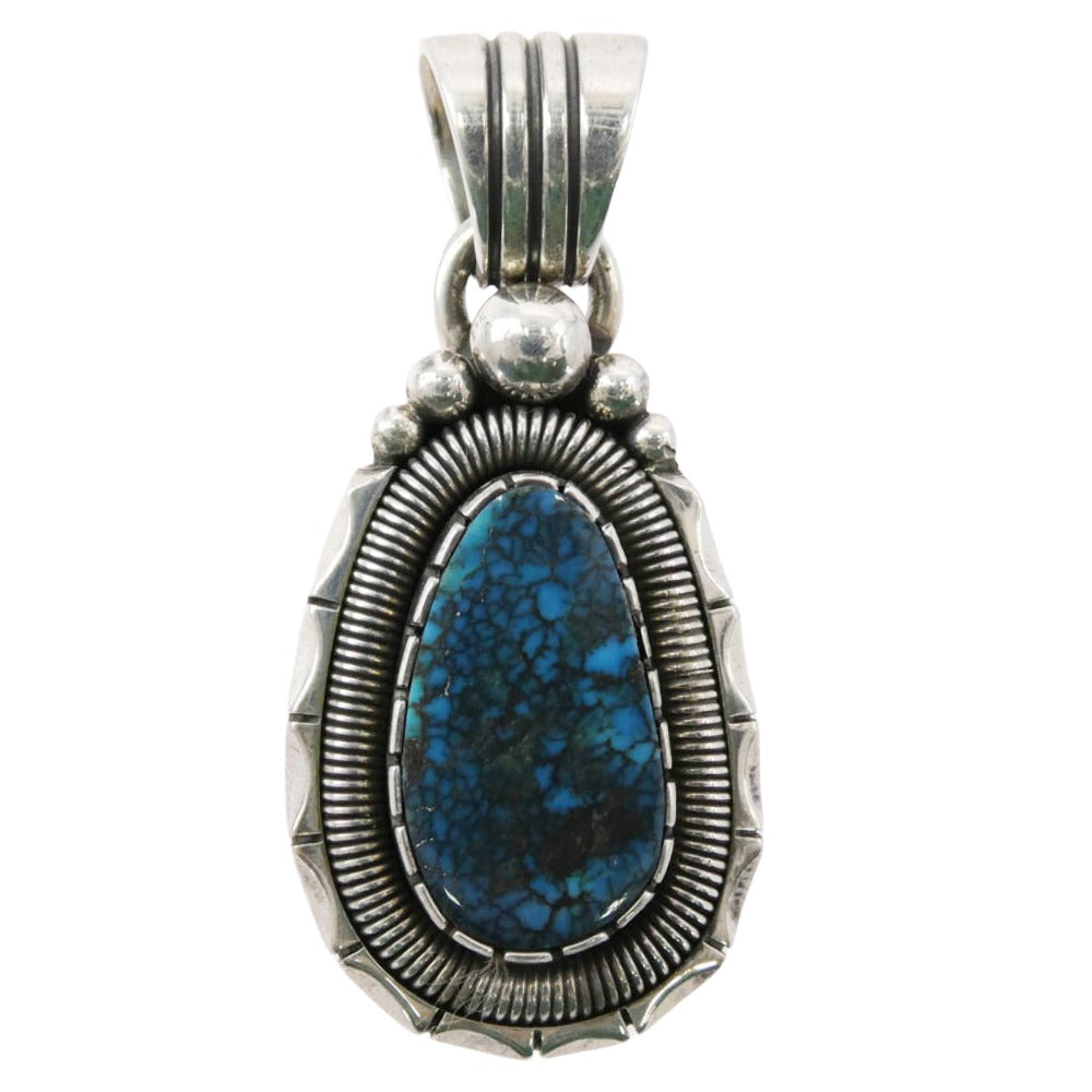 ウィルバンデバー Navajo ナバホ族 レッドマウンテン ターコイズ ペンダントトップ ブルー系【中古】