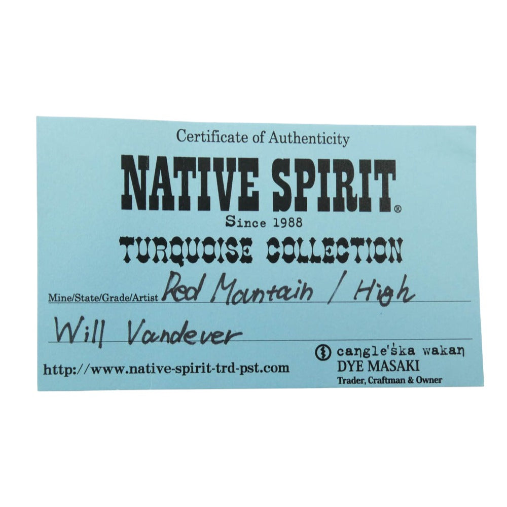 ウィルバンデバー Navajo ナバホ族 レッドマウンテン ターコイズ