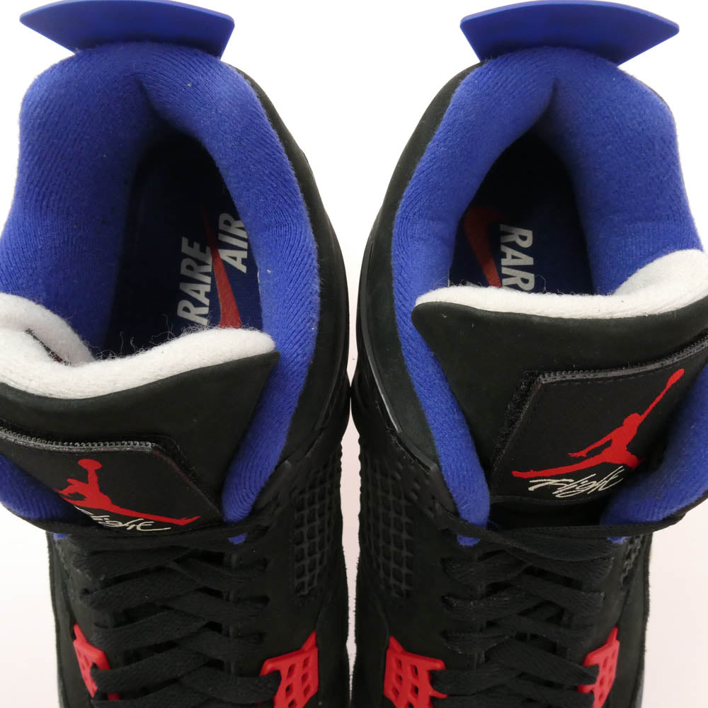 NIKE ナイキ FV5029-003 Air Jordan 4 Rare Air Gold Lettering エアジョーダン4 レアエア ゴールドレタリング ハイカット スニーカー ブラック系 ブルー系 30cm【中古】