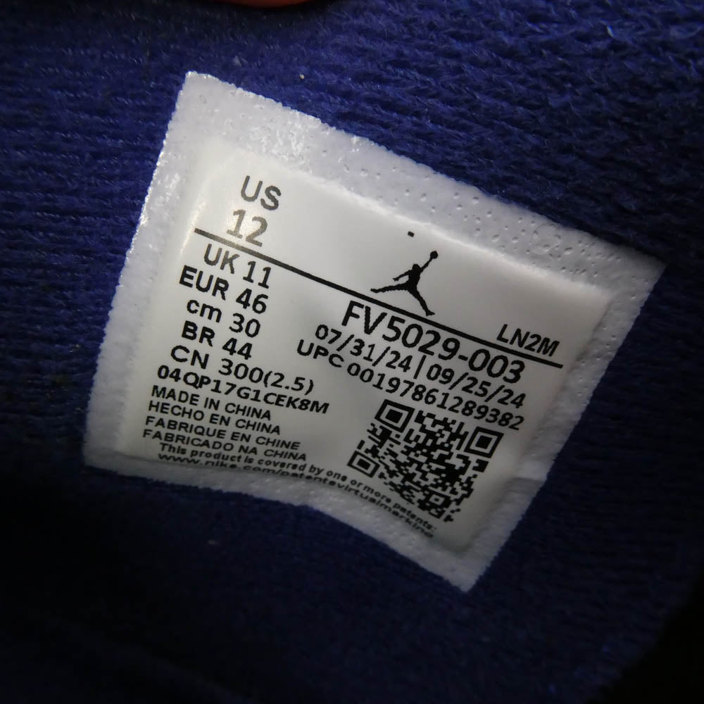 NIKE ナイキ FV5029-003 Air Jordan 4 Rare Air Gold Lettering エアジョーダン4 レアエア ゴールドレタリング ハイカット スニーカー ブラック系 ブルー系 30cm【中古】