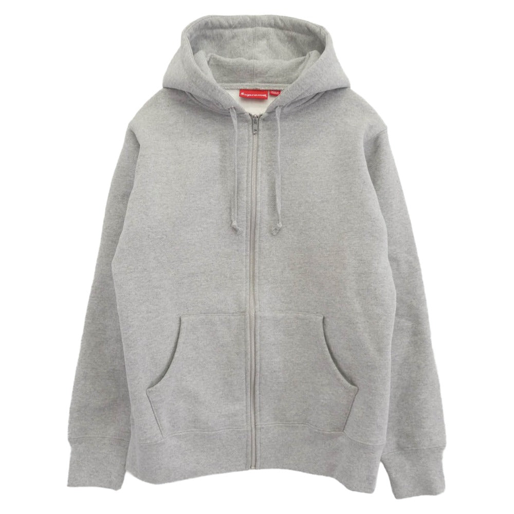 Supreme シュプリーム 16AW Old English Hood Logo Zip Up Sweat オールド イングリッシュ フード ロゴ ジップアップ スウェットパーカー グレー系 M【中古】
