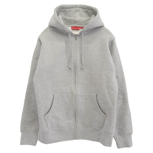 Supreme シュプリーム 16AW Old English Hood Logo Zip Up Sweat オールド イングリッシュ フード ロゴ ジップアップ スウェットパーカー グレー系 M【中古】
