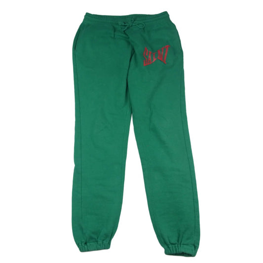 SAINT MICHAEL セントマイケル 22SS SM-S22-0000-054 Sweat Pants Logo Green ロゴプリント スウェットパンツ グリーン系 M【中古】