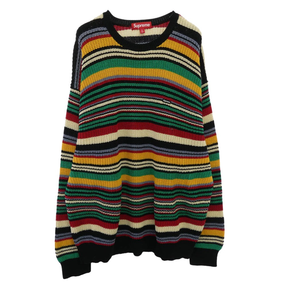 Supreme シュプリーム 23AW Small Box Ribbed Sweater スモールボックスロゴ リブ ニット セーター マルチカラー系 XL【中古】
