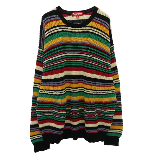 Supreme シュプリーム 23AW Small Box Ribbed Sweater スモールボックスロゴ リブ ニット セーター マルチカラー系 XL【中古】