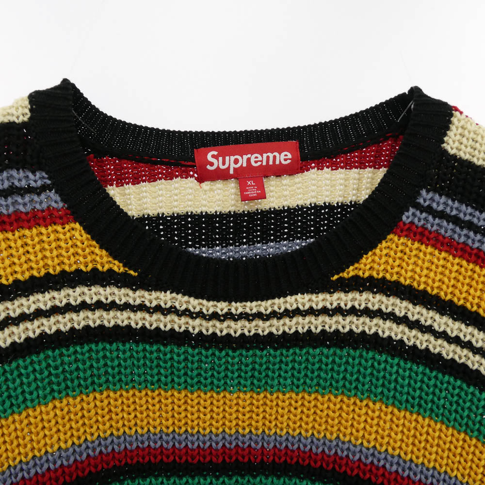 Supreme シュプリーム 23AW Small Box Ribbed Sweater スモールボックスロゴ リブ ニット セーター マルチカラー系 XL【中古】