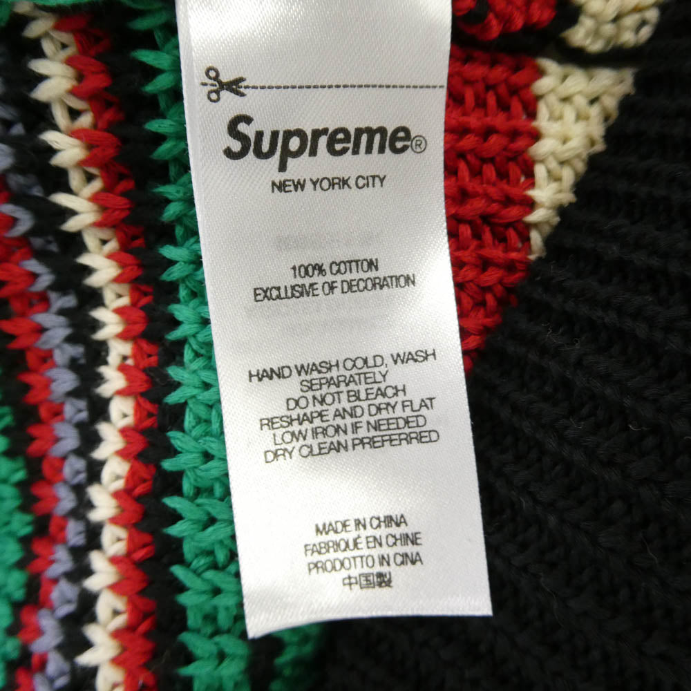 Supreme シュプリーム 23AW Small Box Ribbed Sweater スモールボックスロゴ リブ ニット セーター マルチカラー系 XL【中古】