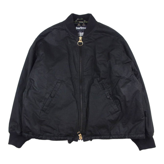 Barbour バブアー 23AW 232MWX2252 FLYER FIELD JACKET オイルド フライトジャケット MA-1 ブルゾン ブラック系 S【中古】