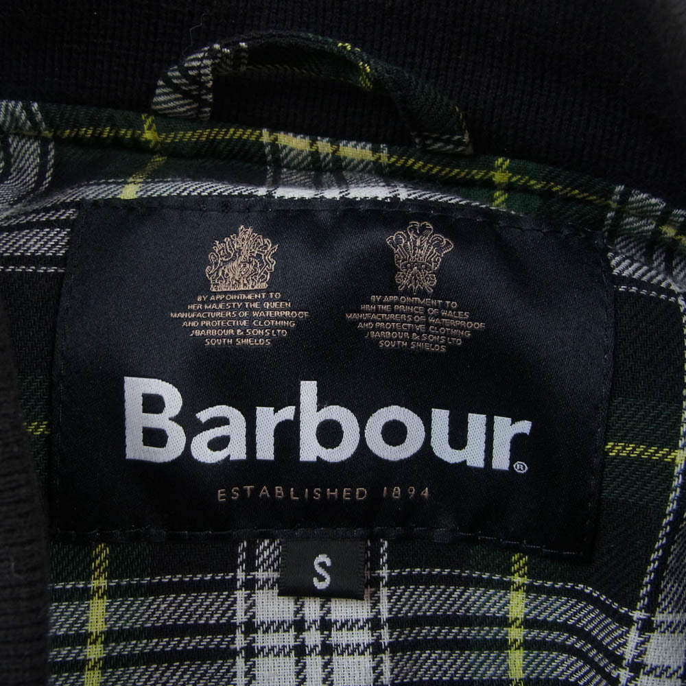 Barbour バブアー 23AW 232MWX2252 FLYER FIELD JACKET オイルド フライトジャケット MA-1 ブルゾン ブラック系 S【中古】