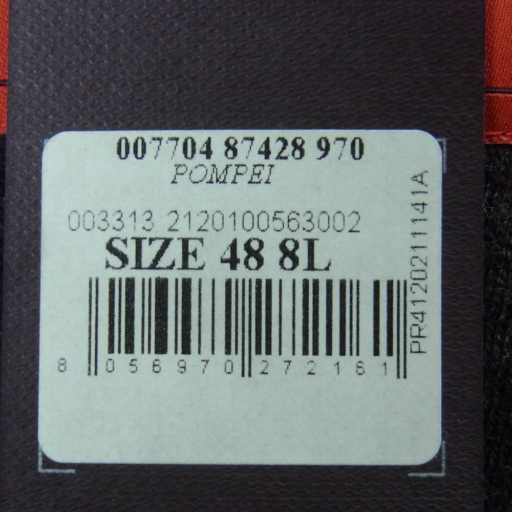 イザイア イタリア製 POMPEI ポンペイ チェック柄 ウール テーラード ジャケット グレー系 ワインレッド系 48【極上美品】【中古】