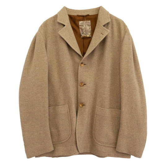 スティレラティーノ イタリア製 カシミヤ ウール 3B テーラードジャケット ベージュ系【極上美品】【中古】