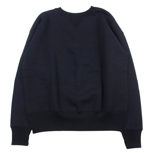 アメリカンドリーム 両V クルーネック　セットイン スウェット ダークネイビー系 L【中古】