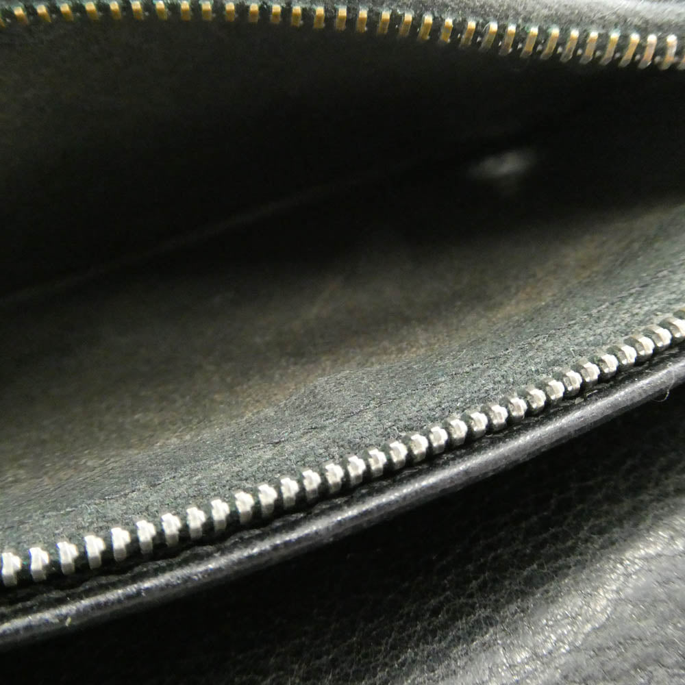 CHROME HEARTS クロムハーツ（原本無） 1ZIP HEART 1ジップ ハートボタン レザーウォレット コンパクトウォレット 財布 ブラック系【中古】
