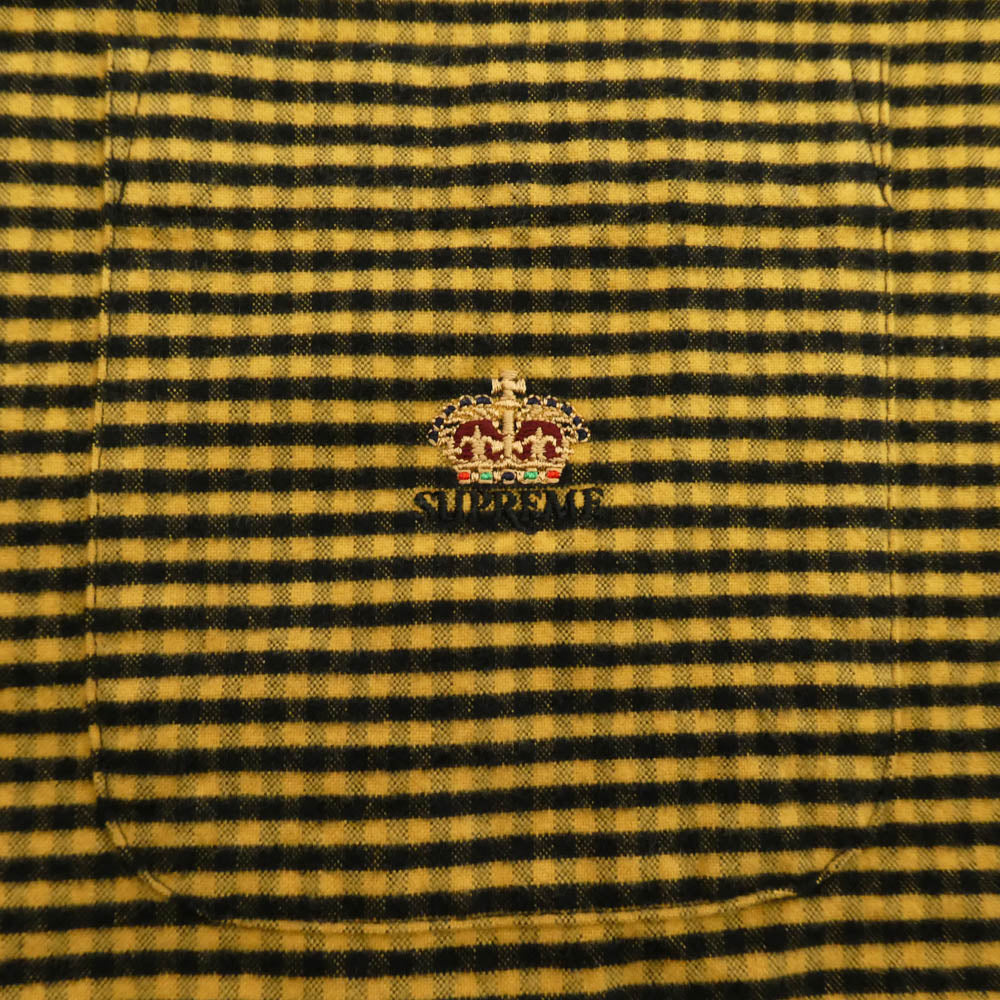 Supreme シュプリーム 24AW Loose Fit Flannel Oxford Shirt ルーズフィット フランネル オックスフォード シャツ 長袖シャツ イエロー系 ブラック系 M【美品】【中古】