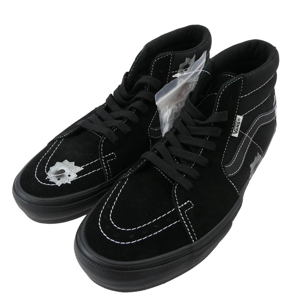 Supreme シュプリーム 25SS VN0A5KS1BLK Vans Nate Lowman Skate Grosso Mid バンズ ネイトロウマン スケート グロッソ ミッド スニーカー ブラック系 30cm【新古品】【未使用】【中古】