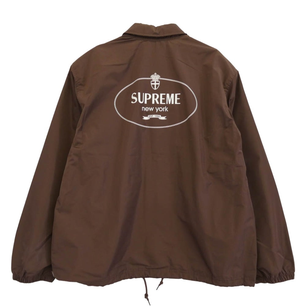 Supreme シュプリーム 24AW Crest Coaches Jacket クレスト コーチ ジャケット ブラウン系 L【新古品】【未使用】【中古】