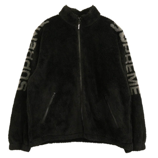 Supreme シュプリーム 25SS Shoulder Logo Fleece Jacket ショルダー ロゴ フリース ジャケット ブラック系 L【極上美品】【中古】