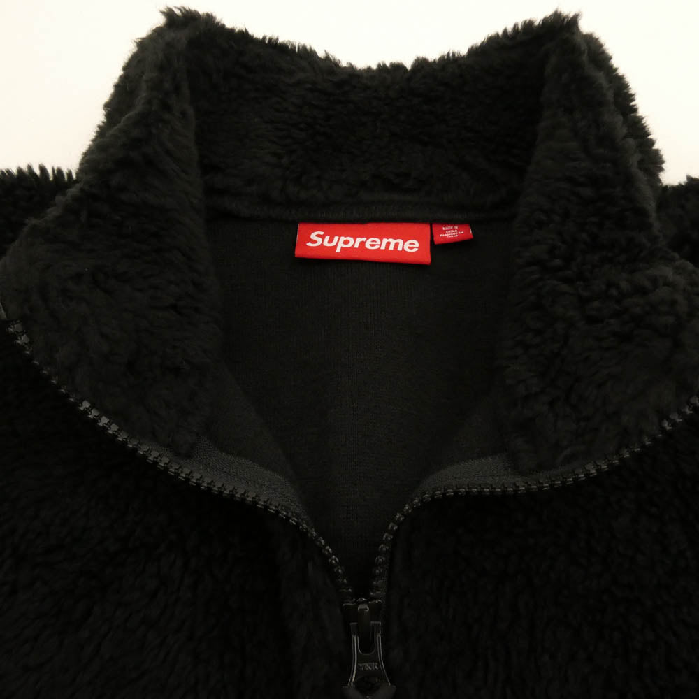 Supreme シュプリーム 25SS Shoulder Logo Fleece Jacket ショルダー ロゴ フリース ジャケット ブラック系 L【極上美品】【中古】