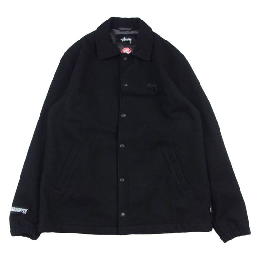 STUSSY ステューシー 16AW Windstopper Wool Coach Jacket ウール コーチ ジャケット ブラック系 M【中古】