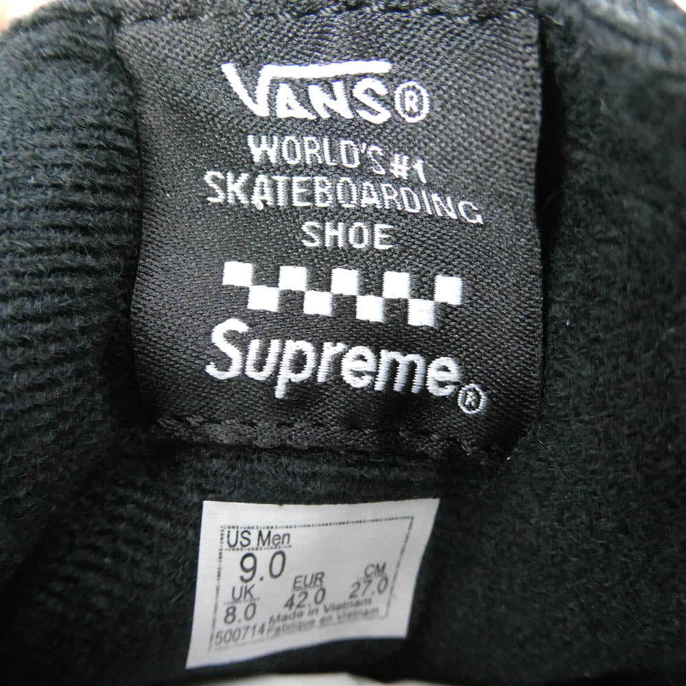 Supreme シュプリーム 24SS VN000MQ8CJK Vans Sid Black Fuck Em シド スエード ヴァンズ バンズ スニーカー ブラック系 27cm【新古品】【未使用】【中古】