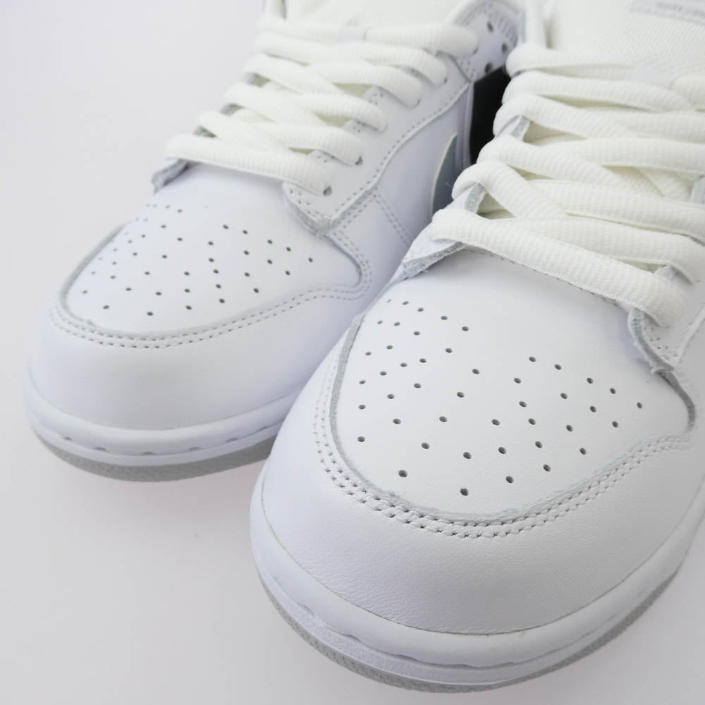 Supreme シュプリーム 25AW HQ8487-100 × Nike SB Dunk Low WhiteMetallic Silver ナイキ SB ダンク ロー スニーカー ホワイト系 27cm【新古品】【未使用】【中古】
