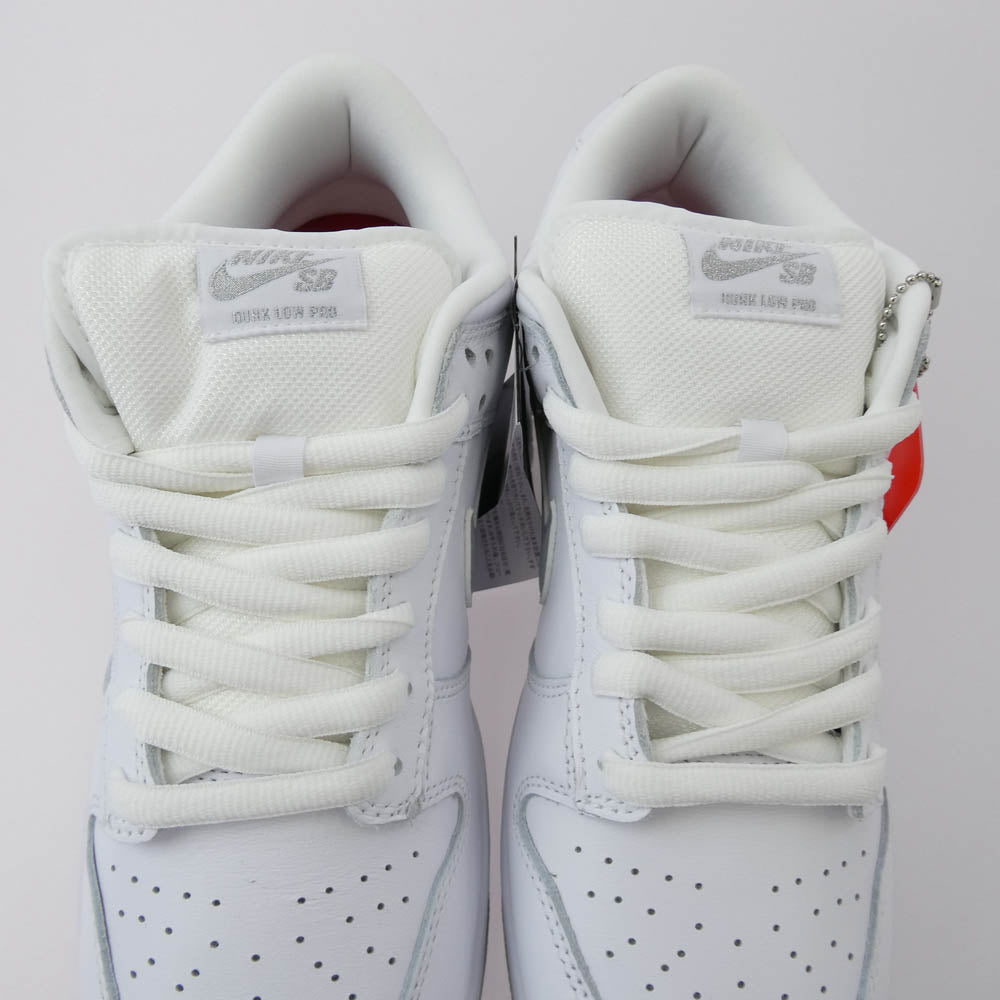 Supreme シュプリーム 25AW HQ8487-100 × Nike SB Dunk Low WhiteMetallic Silver ナイキ SB ダンク ロー スニーカー ホワイト系 27cm【新古品】【未使用】【中古】