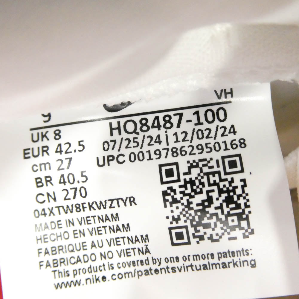 Supreme シュプリーム 25AW HQ8487-100 × Nike SB Dunk Low WhiteMetallic Silver ナイキ SB ダンク ロー スニーカー ホワイト系 27cm【新古品】【未使用】【中古】