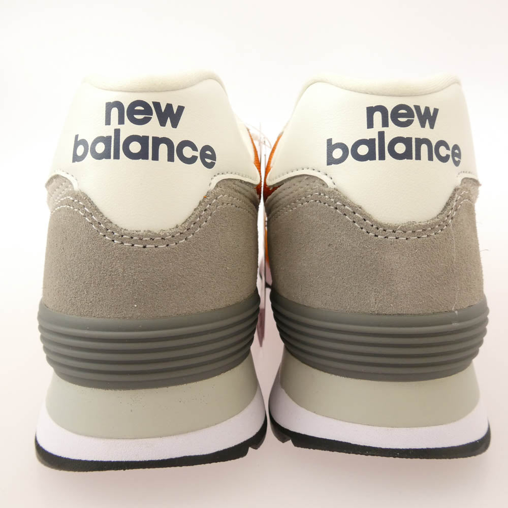 NEW BALANCE ニューバランス ML574HJ2 スエード メッシュ ローカット スニーカー オレンジ系 27cm【極上美品】【中古】