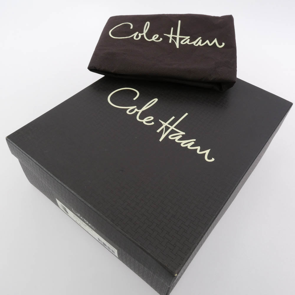 COLE HAAN コールハーン レザー ヒール ショート ブーツ ブラック系 6.5B【中古】