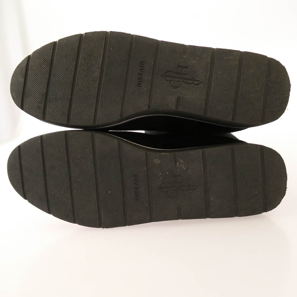 COLE HAAN コールハーン スエード レザー ロング ブーツ ブラック系 6.5B【中古】