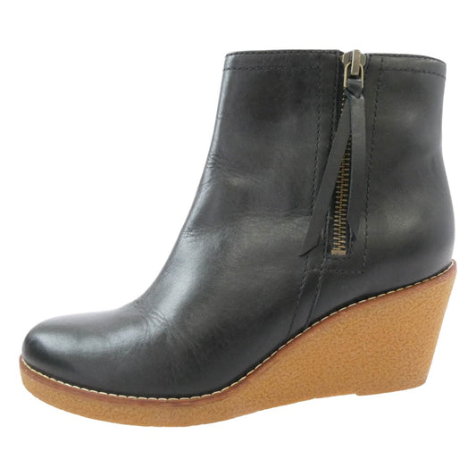 COLE HAAN コールハーン ウェッジソール ショート ブーツ ブラック系 6.5B【中古】