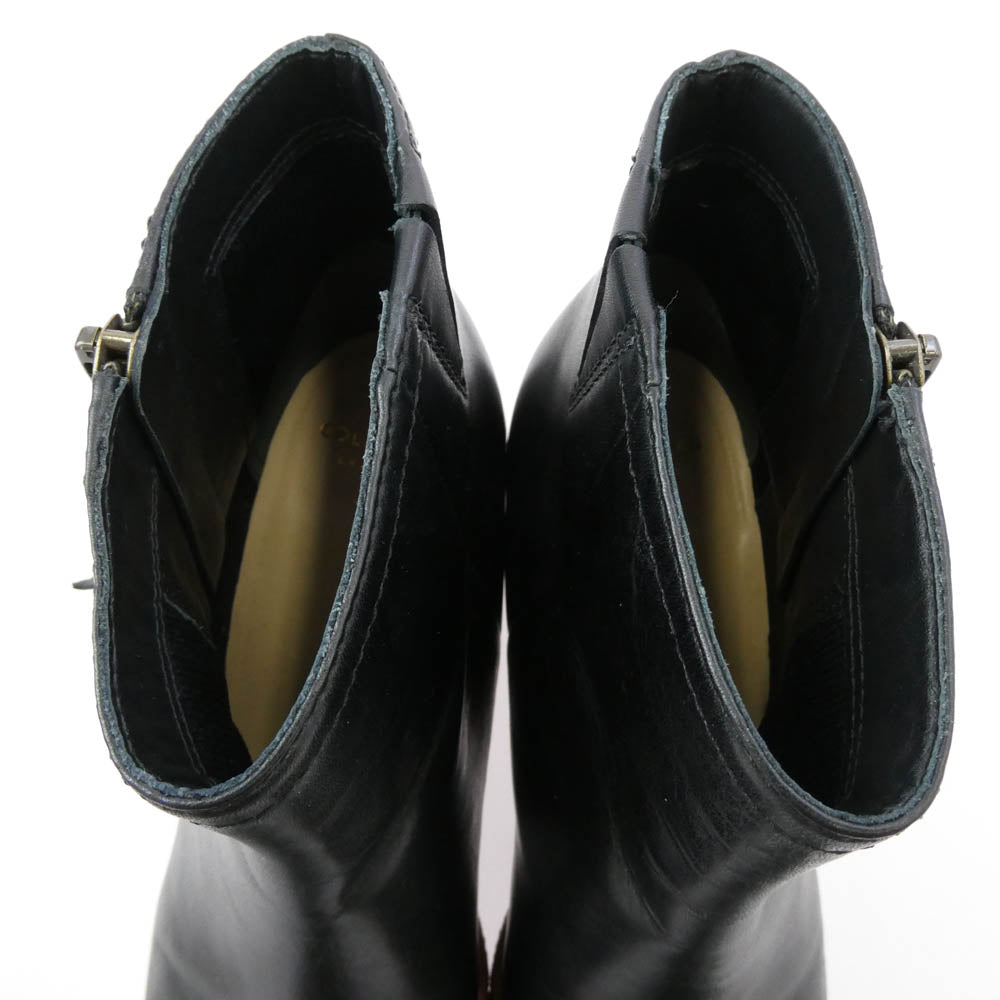 COLE HAAN コールハーン ウェッジソール ショート ブーツ ブラック系 6.5B【中古】